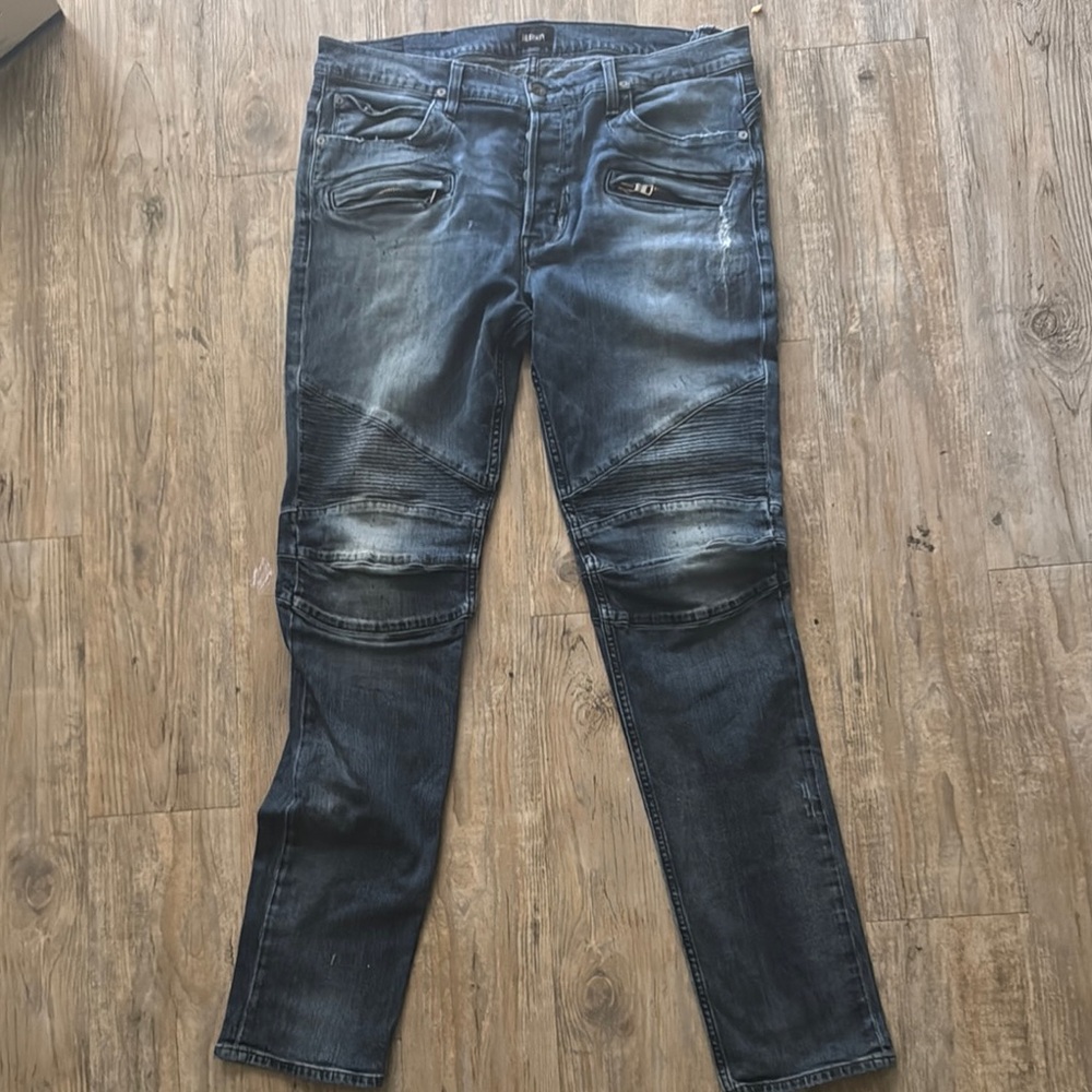 Hudson Jeans Blue biker Skinny Denim